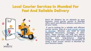 Local Courier Service In Mumbai