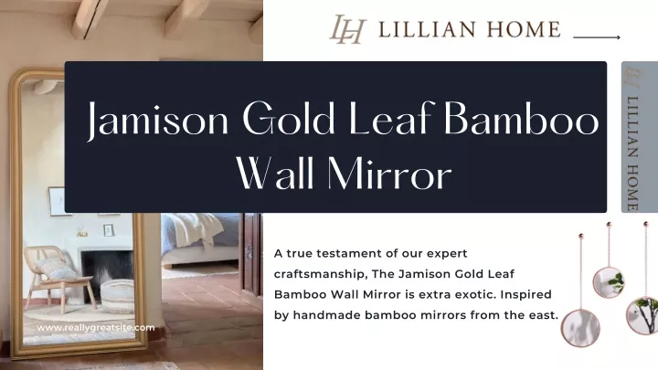 jamison gold leaf bamboo wall mirror