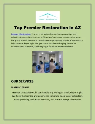 Top Premier Restoration in AZ