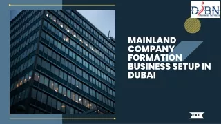 Mainland Company Formation Business Setup in Dubai