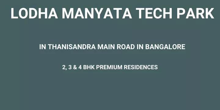 lodha manyata tech park