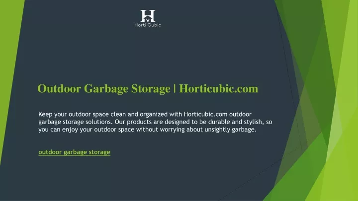 outdoor garbage storage horticubic com
