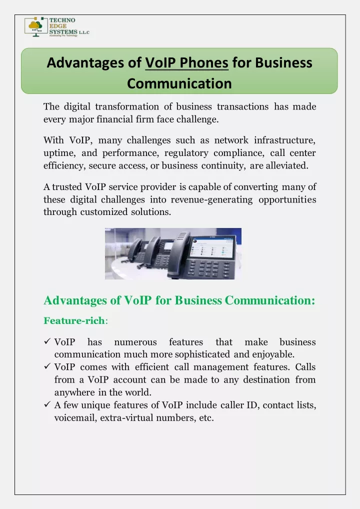 advantages of voip phones for business