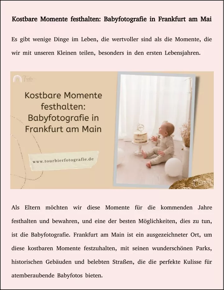 kostbare momente festhalten babyfotografie