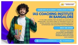 IAS Coaching In Bangalore _ Achievers IAS Academy