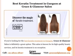 Best Keratin Treatment in Gurgaon at Grace & Glamour Salon