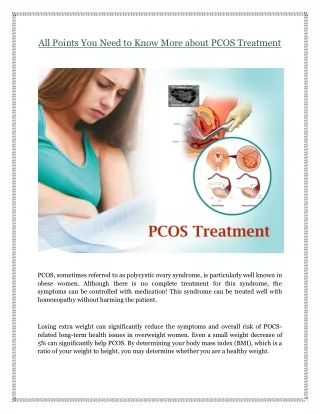 All Points You Need to Know More about PCOS Treatment