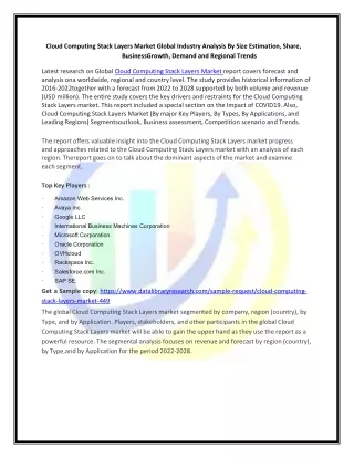 cloud computing stack layers market global