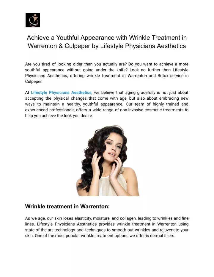 achieve a youthful appearance with wrinkle