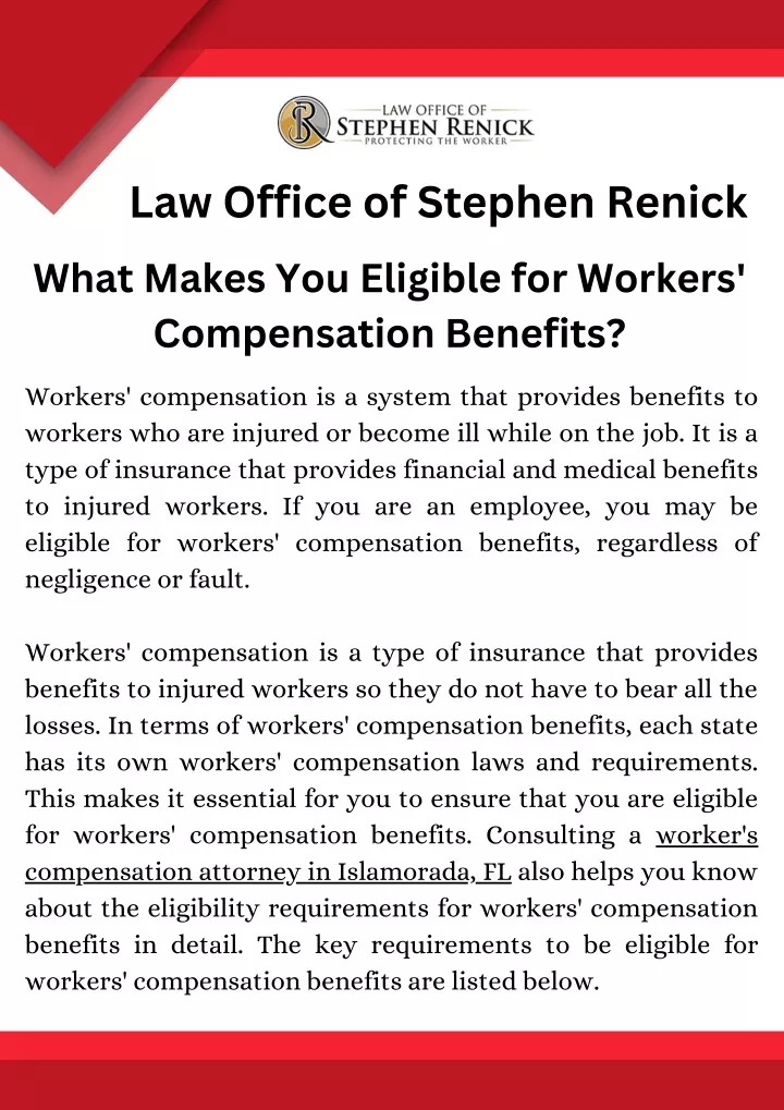 law office of stephen renick what makes