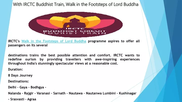 with irctc buddhist train walk in the footsteps of lord buddha