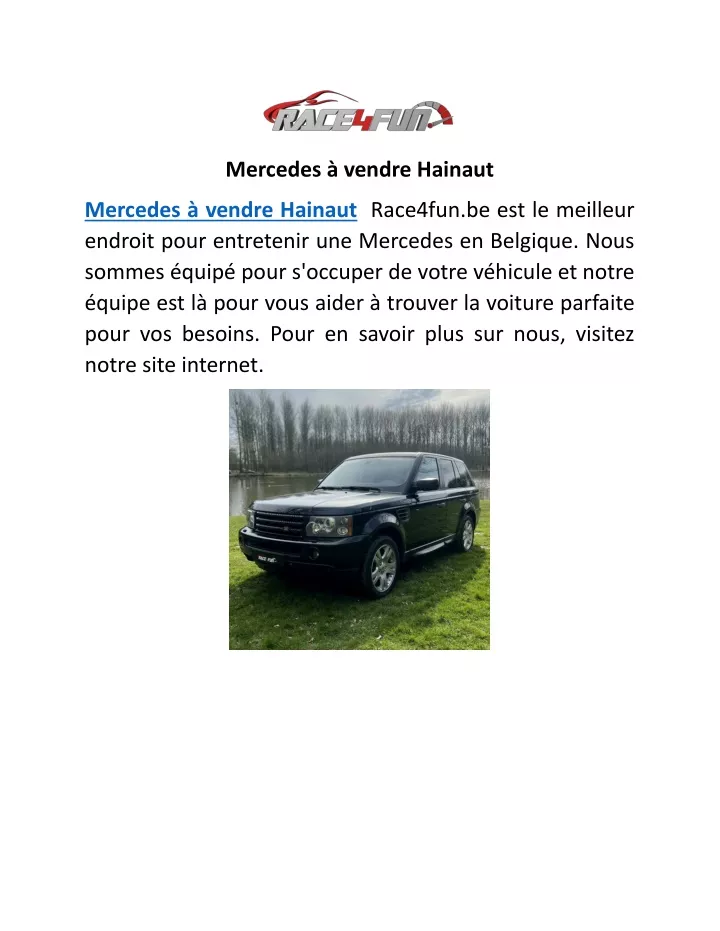 mercedes vendre hainaut