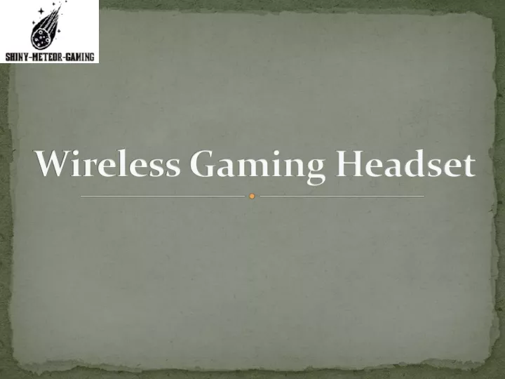 wireless gaming headset