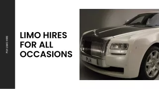 Limo Hires for All Occasions