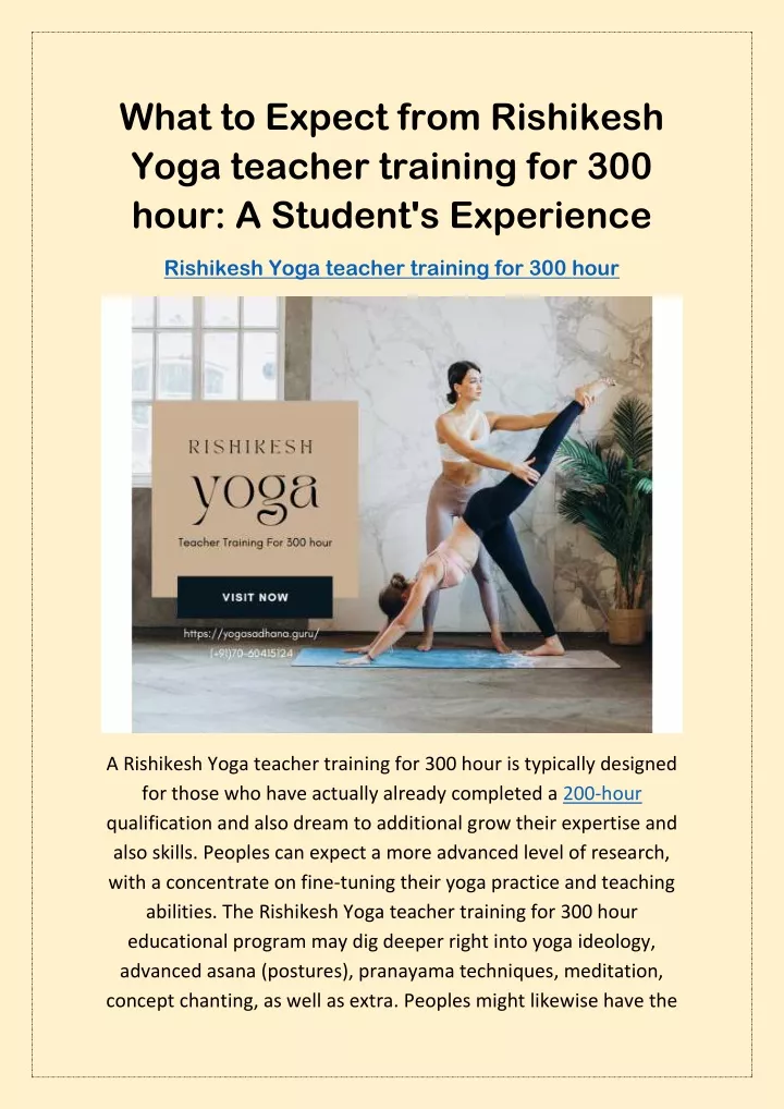 what to expect from rishikesh yoga teacher