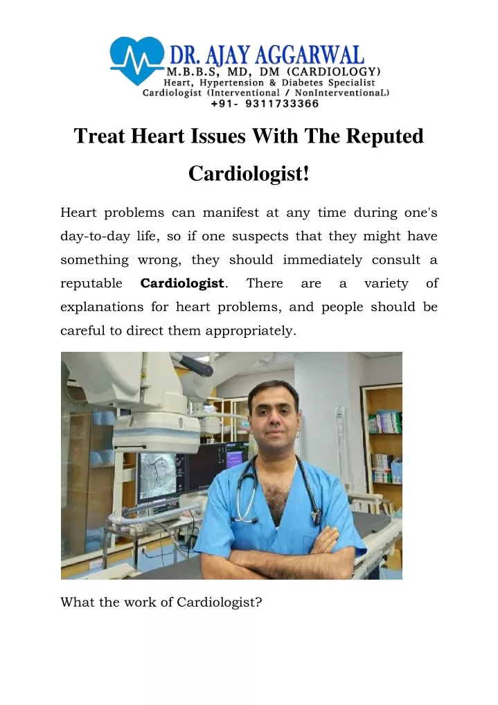 treat heart issues with the reputed