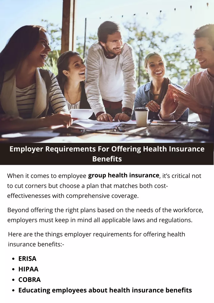 employer requirements for offering health