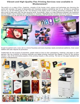 Vibrant and High-Quality Flex Printing Services now available in Bhubaneswar!