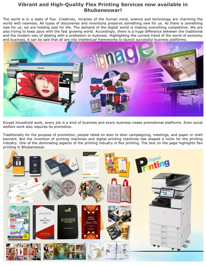 vibrant and high quality flex printing services