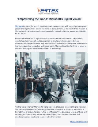 "Empowering the World: Microsoft's Digital Vision"