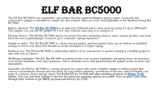 Elf bar bc5000