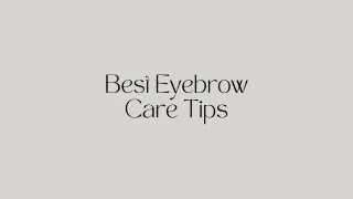 best eyebrow care tips