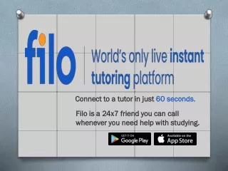 connect to a tutor in just 60 seconds