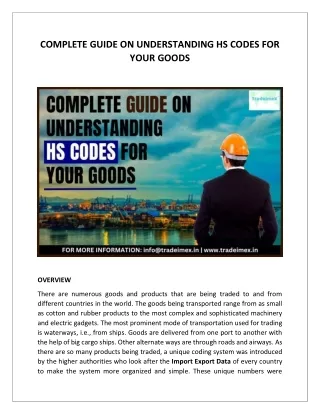 complete guide on understanding hs codes for your