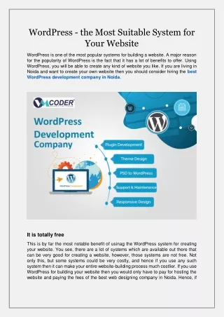 WordPress - the Most Suitable System for Your Website