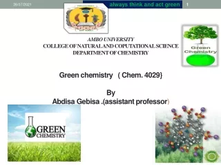 always think and act green