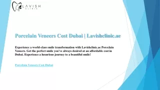 Porcelain Veneers Cost Dubai  Lavishclinic.ae