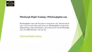 pittsburgh flight training pittsburghpilot