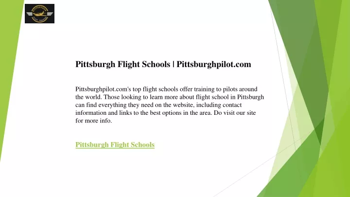 pittsburgh flight schools pittsburghpilot