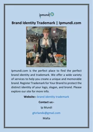 Brand Identity Trademark  Ipmundi