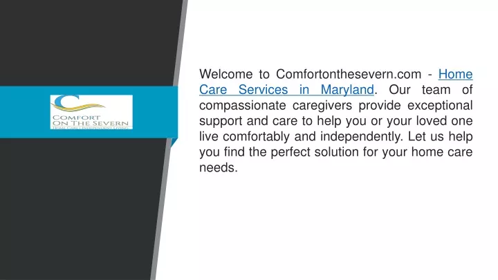 welcome to comfortonthesevern com home care