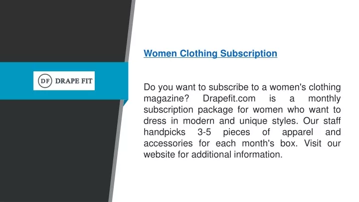 women clothing subscription do you want