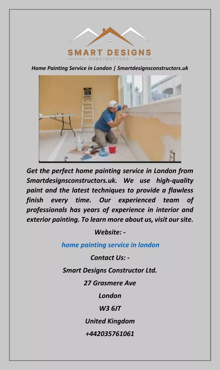 home painting service in london