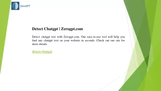detect chatgpt zerogpt com detect chatgpt text