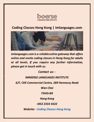 coding classes hong kong imlanguages com