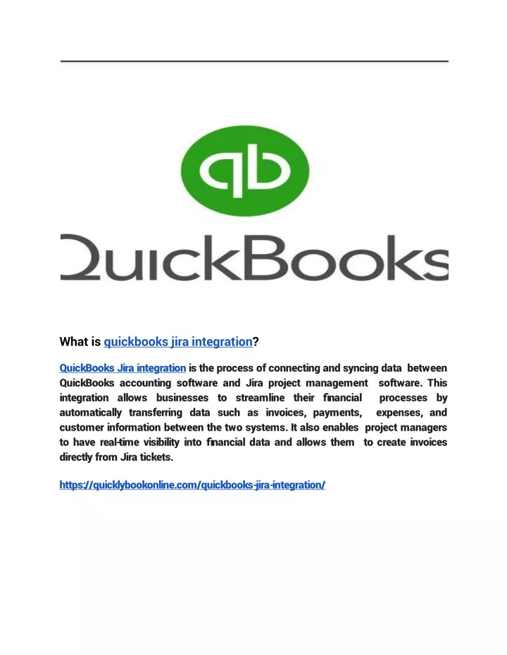 what is quickbooks jira integration quickbooks