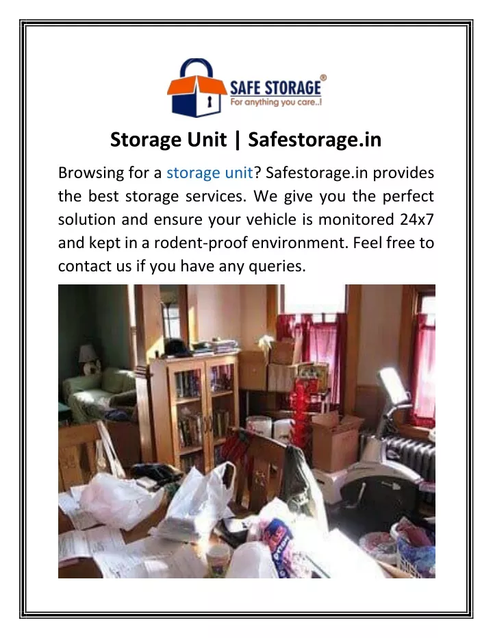 storage unit safestorage in