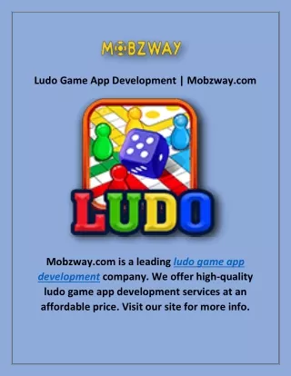 ludo game app development mobzway com