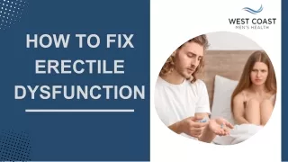 how to fix erectile dysfunction