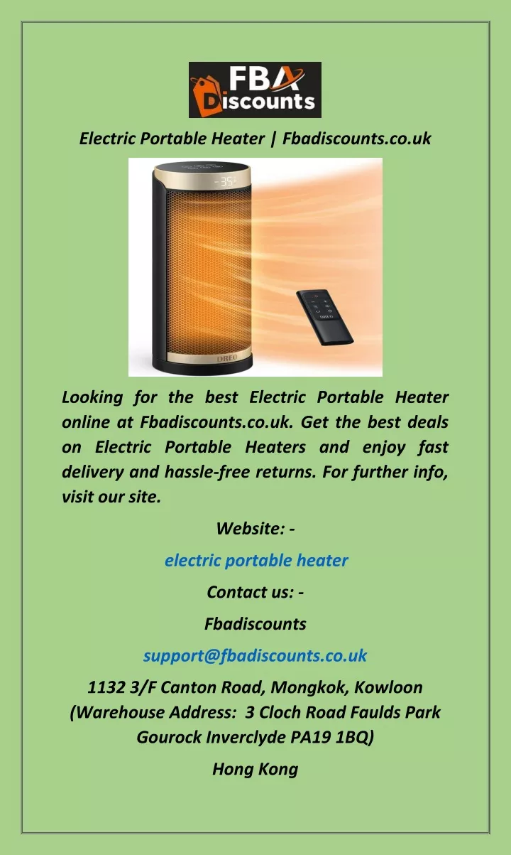 electric portable heater fbadiscounts co uk