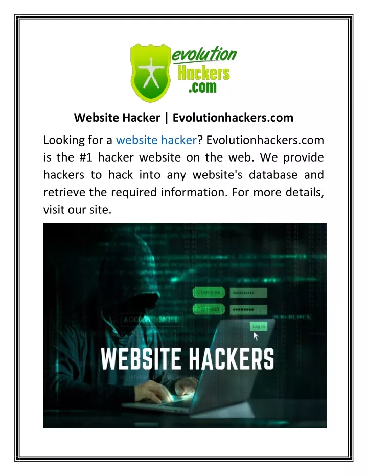 website hacker evolutionhackers com