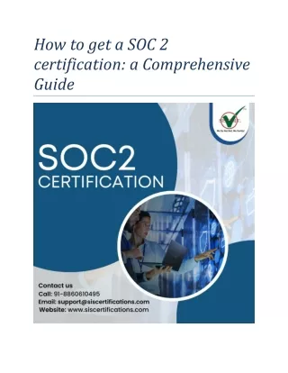 how to get a soc 2 certification a comprehensive