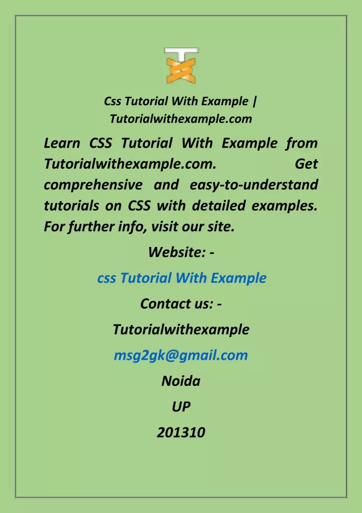 css tutorial with example tutorialwithexample com