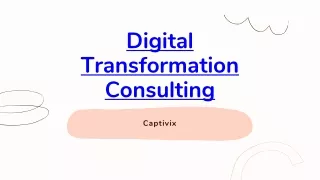 Digital Transformation Consulting