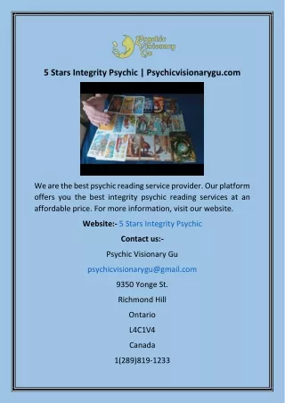 5 stars integrity psychic psychicvisionarygu com