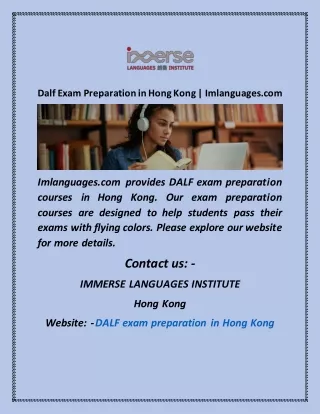 dalf exam preparation in hong kong imlanguages com